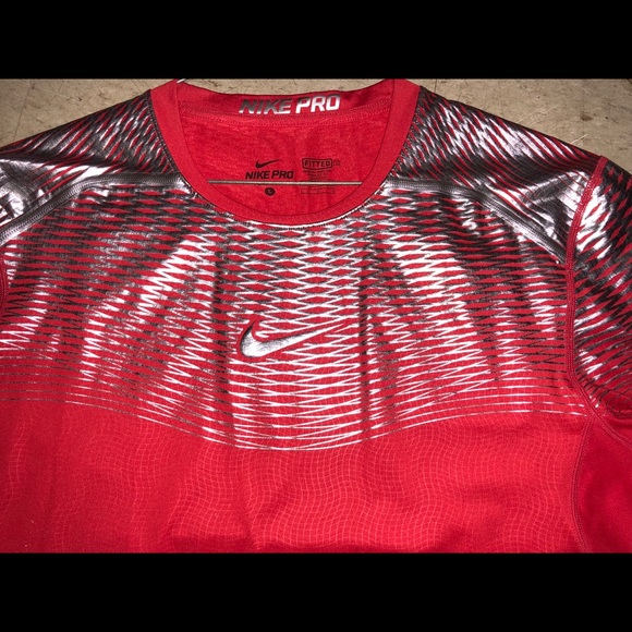 red and silver shirt